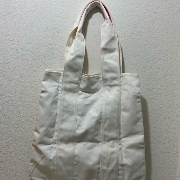 Benefit San Francisco Denim Beach Tote Bag Laughter is Best Cosmetic - Picture 3 of 8